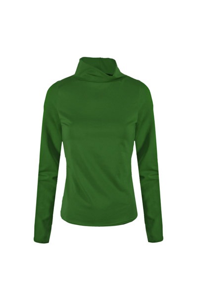 Organic Polo neck shirt Rolli, verde green