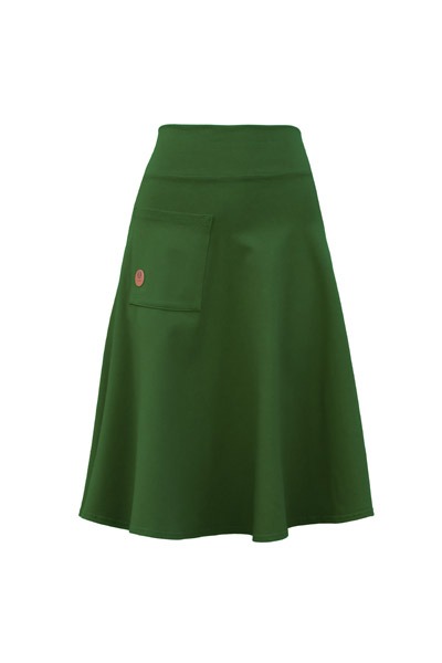 Organic skirt Welle lang, verde green