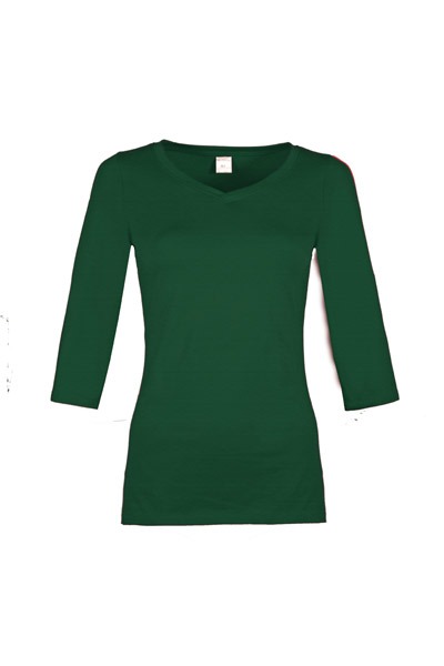 Organic quarter sleeve shirt Winda smaragd green