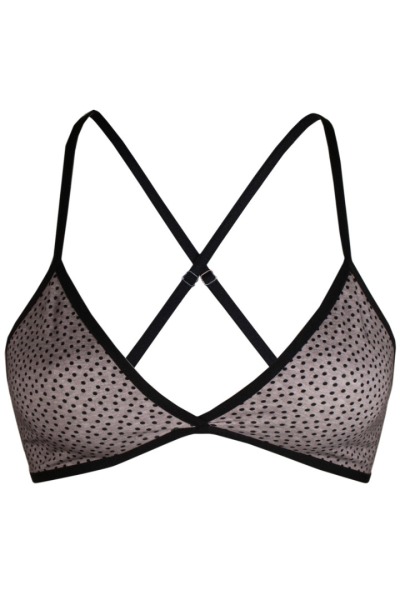 Bio bra tinged in grey with dots -