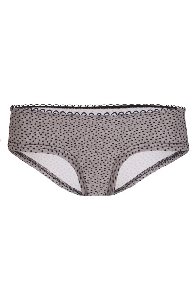 Bio hipster panties Muster dotted tinged in grey grey