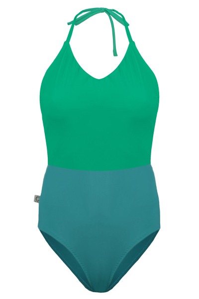 Recycling swimsuit Swea botanico smaragd green -