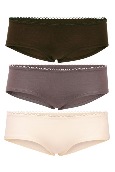 Hipster panties set of elements: Earth - brown taupe sandy -