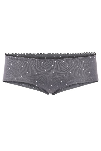 Bio hipster panties, anthracite glitter dots -