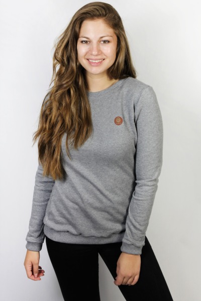 Organic jumper Uno, tinged in grey - size S