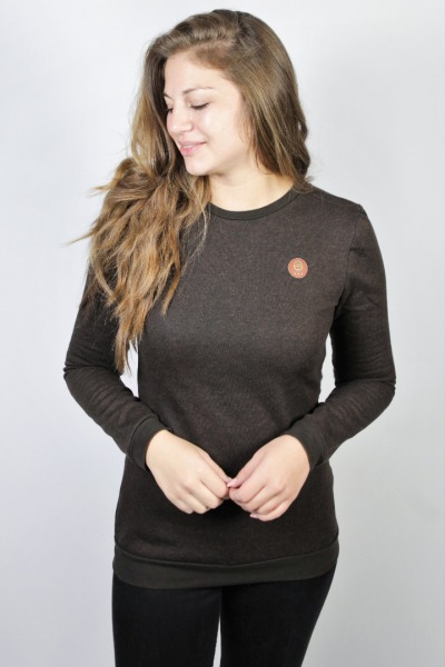 Organic jumper Uno tinged in brown