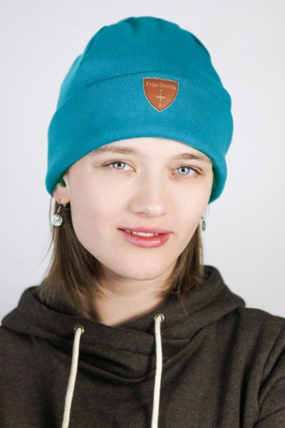 Sustainable beanie hat Basel, bluebottle -