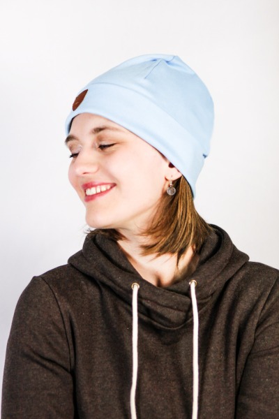 Sustainable beanie hat Basel, light blue -