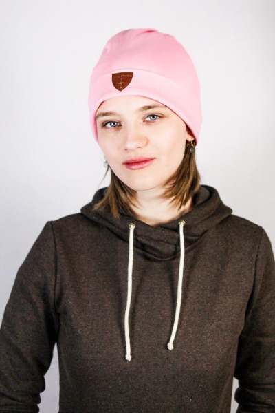 Sustainable beanie hat Basel, light pink -