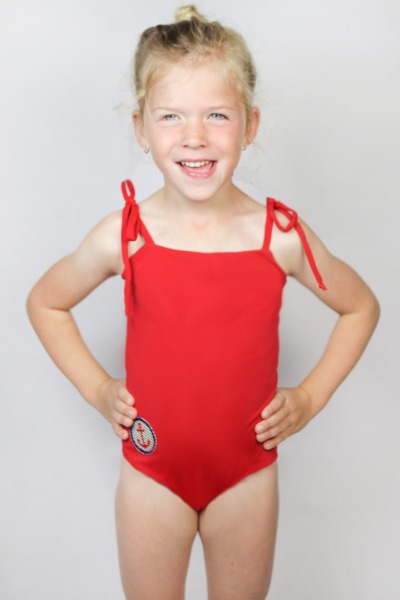 Recycling swimsuite Flori Petite melon red