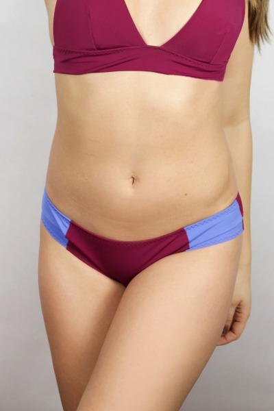 Recyclin Bikini-panties Lorelow vino / sailorblue - size S