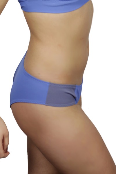 Recyclin Bikini-panties Lorelow sailorblue / gey - Sizes S & M