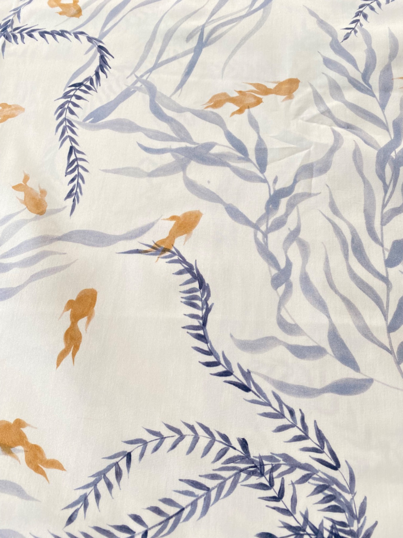 Popeline Aquarell Aquarium Goldfische Family Fabrics 5