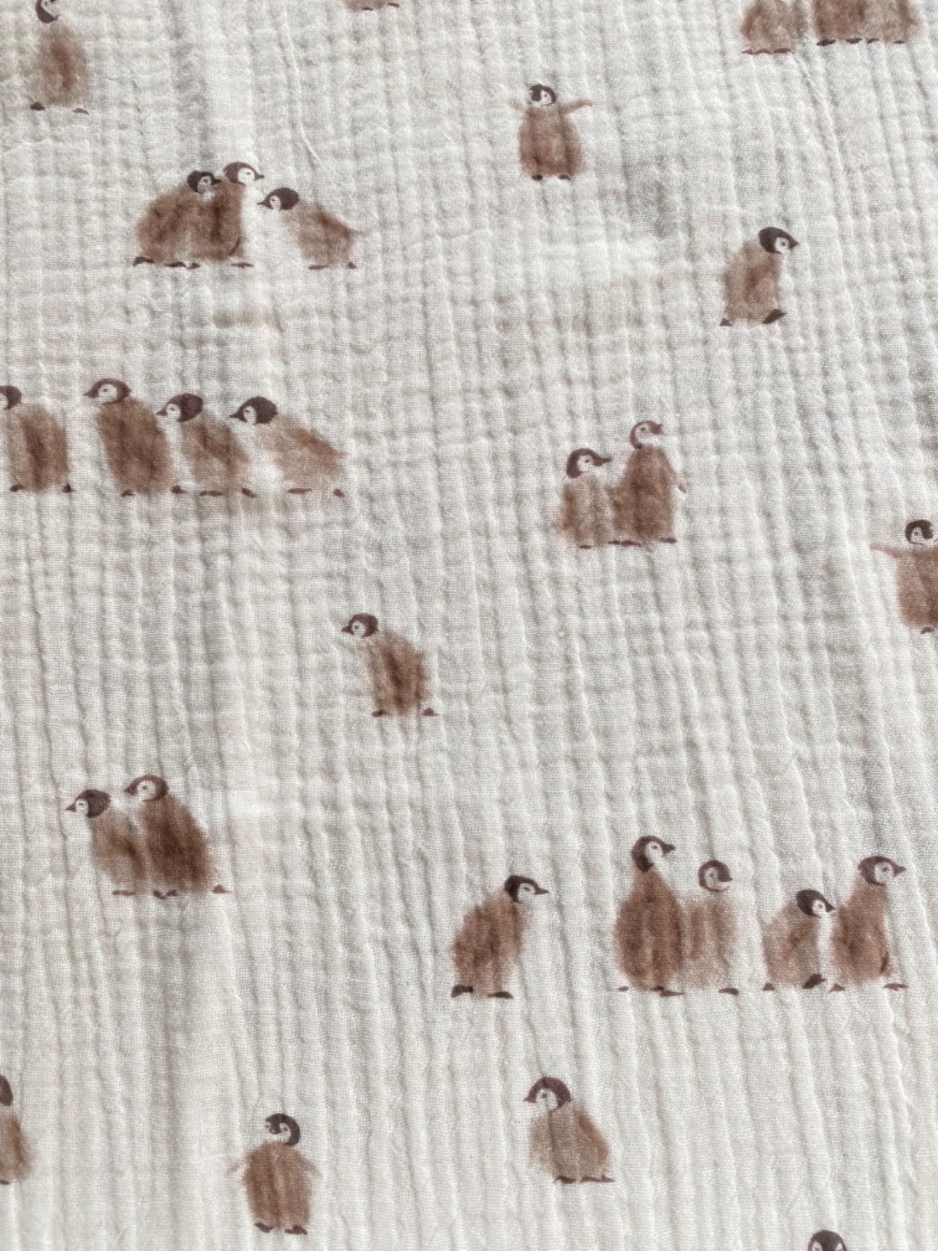 Musselin Pinguine Double Gauze Family Fabrics 6