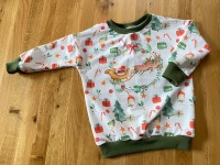 Weihnachts-Sweatshirt Weihnachtsschlitten Gr.104/110 2