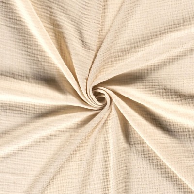 Musselin uni natur beige Double Gauze