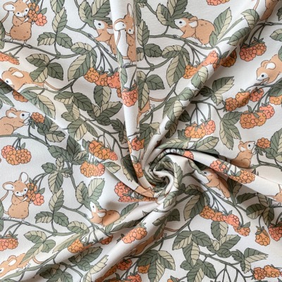 French Terry Brombeer-Mäuse Family Fabrics