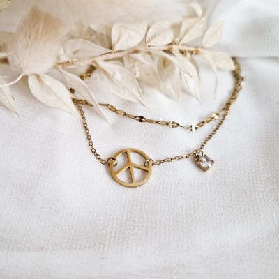 Armband peace 2-layer