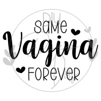 Stempel SAME Vagina FOREVER mit Herzen