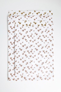 Geschenktüte White/Rosegold Mini Hearts 2