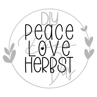 Stempel PEACE LOVE HERBST