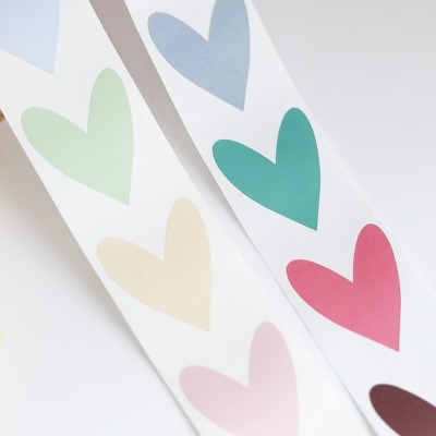 Sticker Multi Hearts - 3,5 x 4,3 cm
