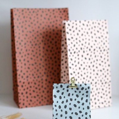 Geschenktüte mit Blockboden Mix/Dalmatian - 3 Größen