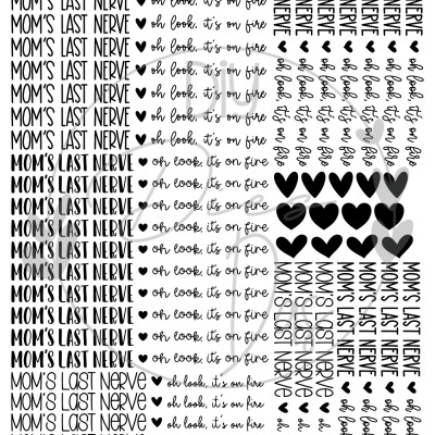 Kerzen-Tattoos MOMs LAST NERVE - Download PDF-Datei zum ausdrucken