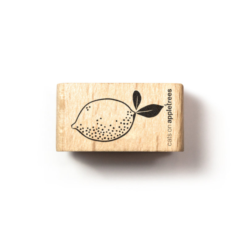 Holz-Stempel Zitrone für kreative DIY-Projekte - Gestalte individuelle Karten und Geschenke 2