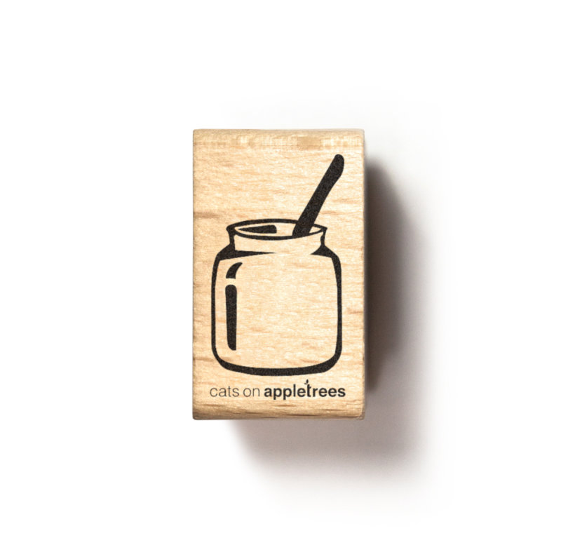 Marmeladenglas Holzstempel Kreative Gestaltung für Etiketten, Karten und mehr 2