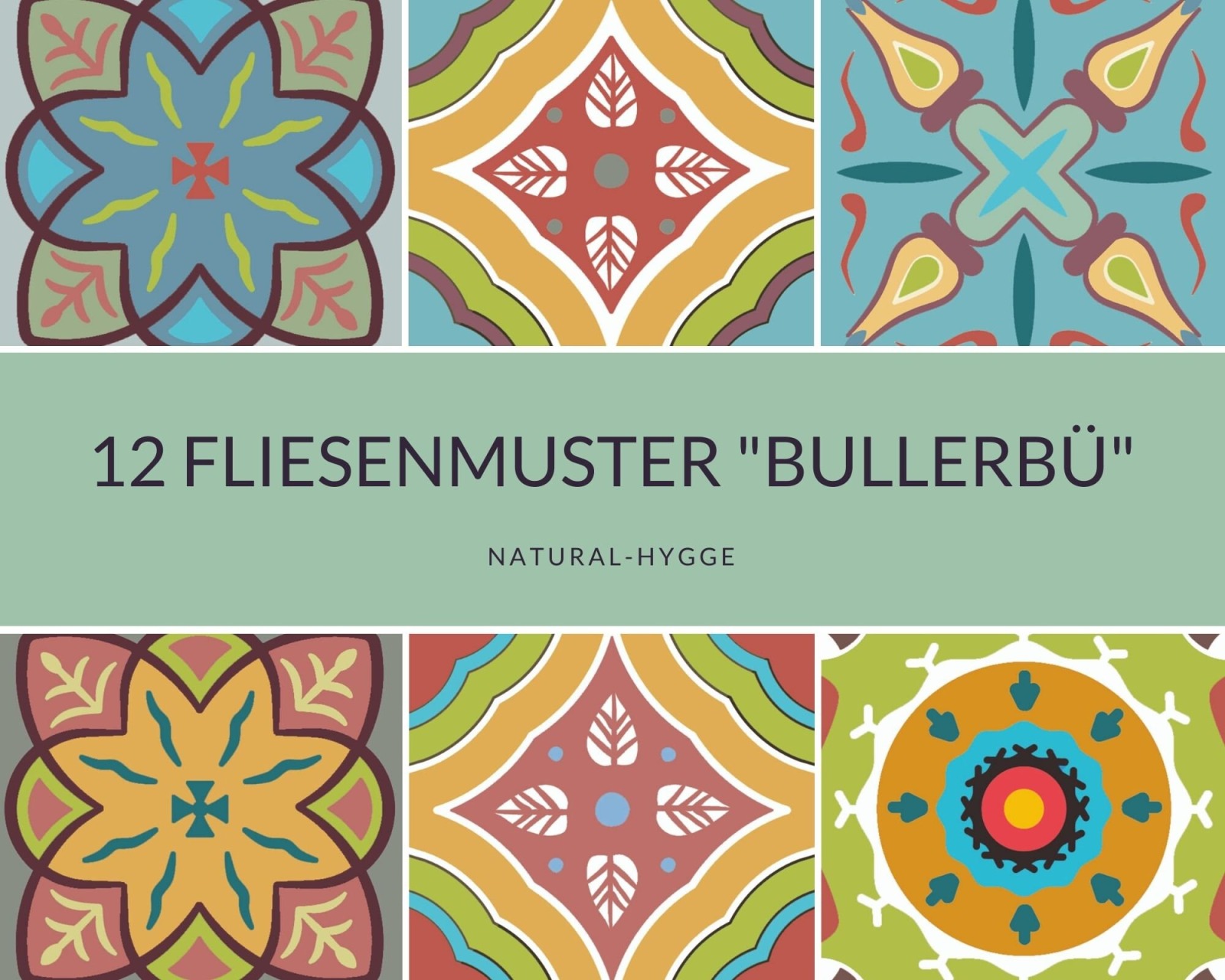 Laserausdruck: Fliesenmuster Bullerbü, No. 01
