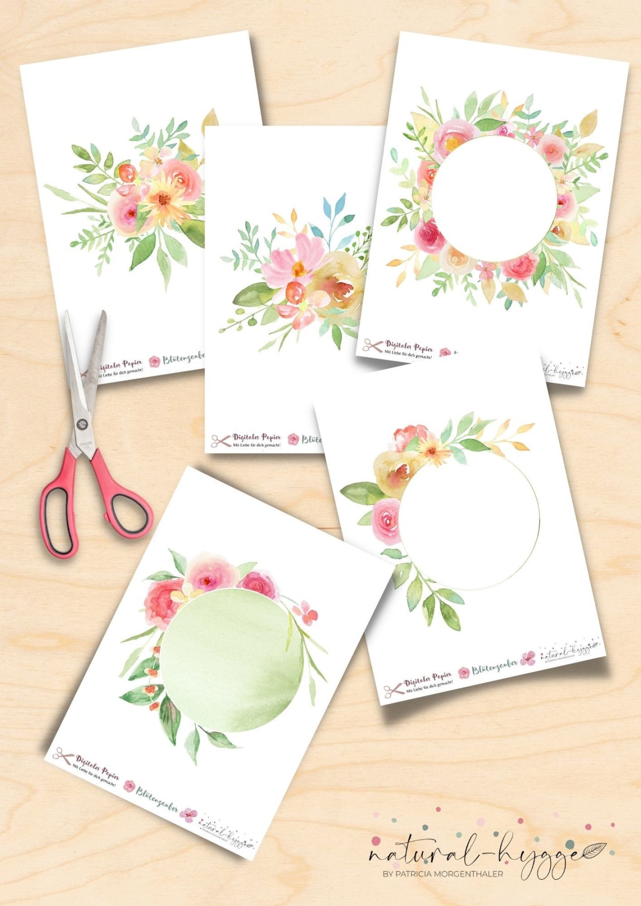 Digitales Papier Set Blüten-Zauber 6