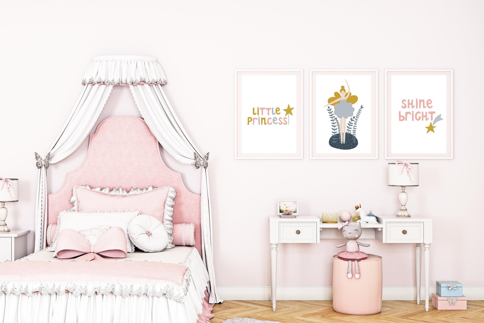 Baby-Girl Poster Set: Zauberhafte Dekoration für kleine Prinzessinnen 5