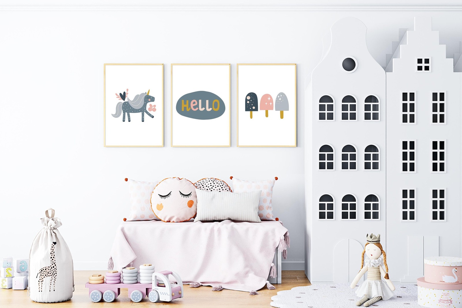 Baby-Girl Poster Set: Zauberhafte Dekoration für kleine Prinzessinnen 4