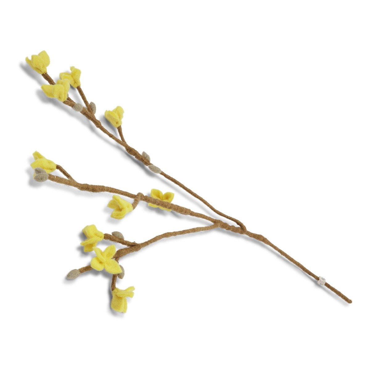 handgefilzter Blütenzweig mit gelben Blüten 7
