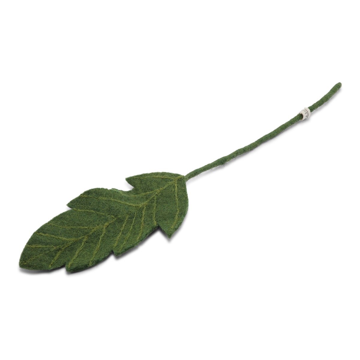 Großes grünes Blatt-Stengel, handgefilzt aus Schurwolle 6