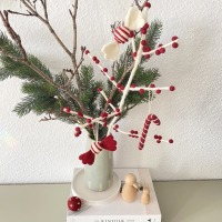 3er Set weihnachtliche Baumanhänger, handgefilzt 10