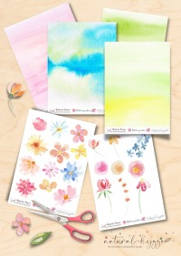 Digitales Papier Set Blüten-Zauber 4