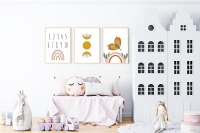 Boho-Baby Poster Set: Zauberhafte Dekoration für das Kinderzimmer