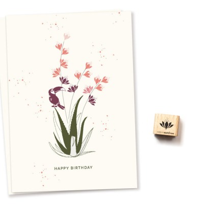 Ministempel Blüte 34 zur individuellen Gestaltung von Glückwunschkarten, Geschenkanhängern und