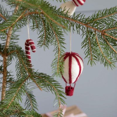Handgefilzter Heißluftballon - Vielseitige Dekoration für jeden Anlass - als Weihnachtsschmuck,