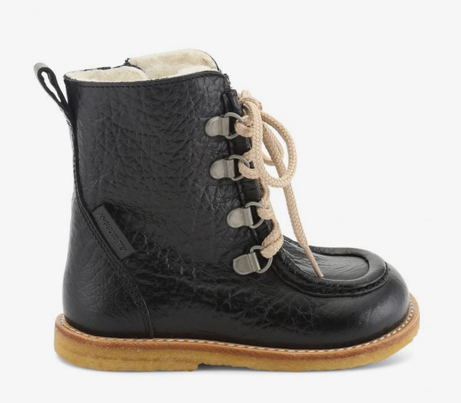 TEX-Boot with Zipper and Lace Black 3