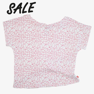 Oversized Top RED CRACKED AOP - HiLittle