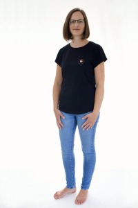 Damen T-Shirt Unendlich geliebt - schwarz 6