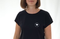 Damen T-Shirt Unendlich geliebt - schwarz