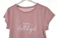 Damen T-Shirt Raise a Hallelujah - altrosa