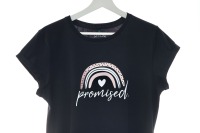 Damen T-Shirt promised. - schwarz