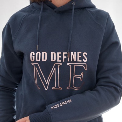 Unisex Hoodie God defines me - denim