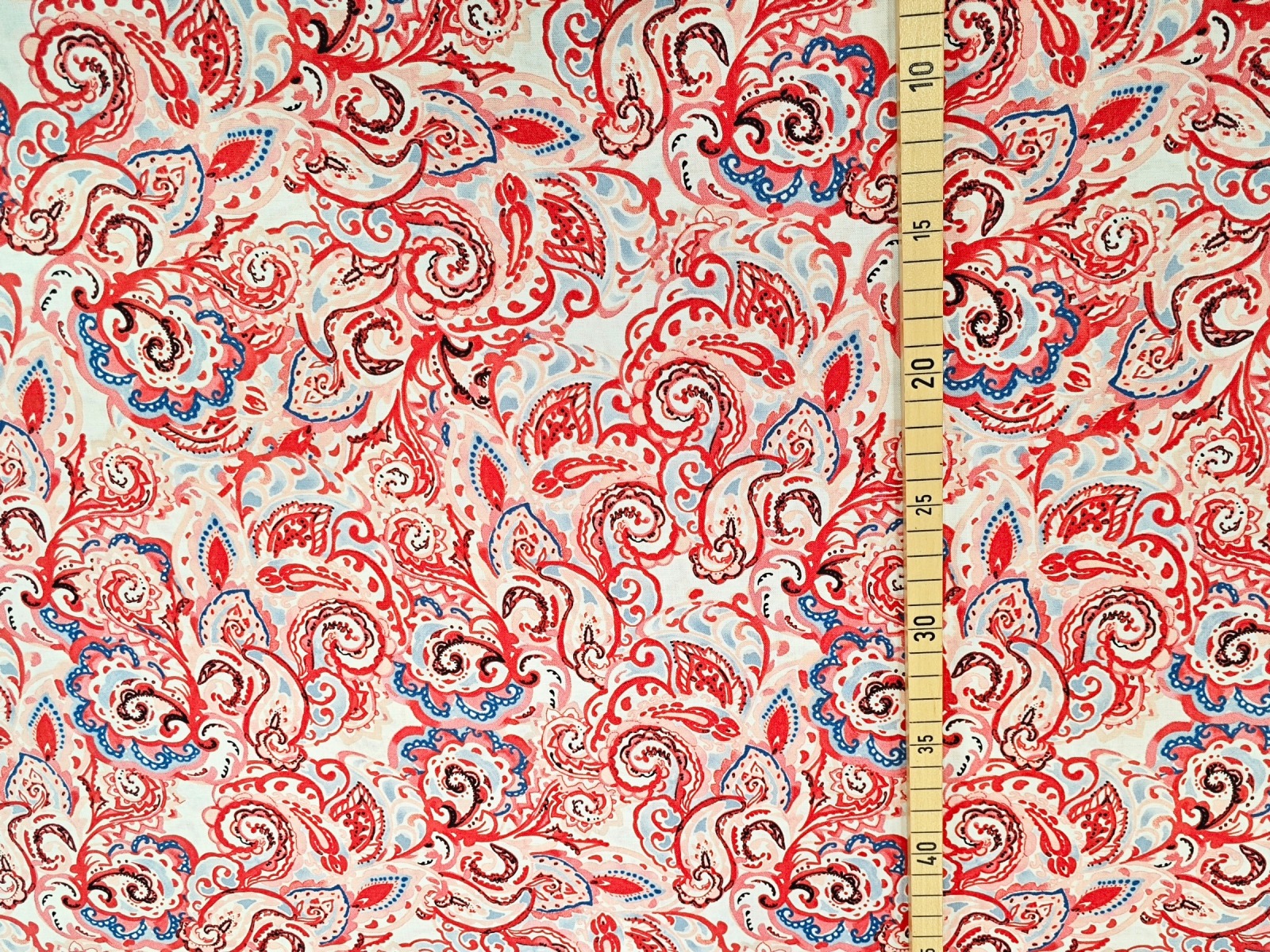 Baumwolle Paisley rot