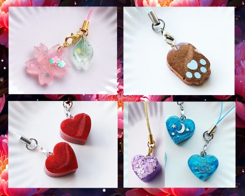 Auswahl: verschiedene Anhänger Lovely - Sakura | Herz | Pfote - Nylonband für Handy Smartphone